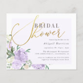 予算フローラ金ゴールドスクリプトラベンダーブライダルシャワー (正面)