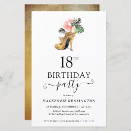 予算フローラ金ゴールドハイヒール18誕生日