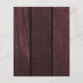 予算フローラ金ゴールドバーガンディ結婚式招待状 チラシ (裏面)