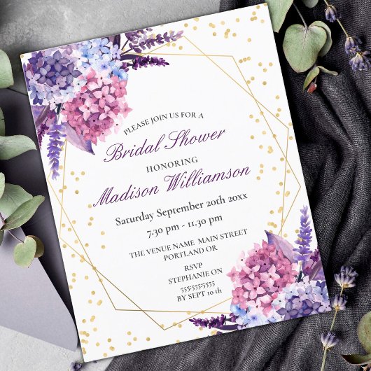 予算フローラ金ゴールド幾何学的ブライダルシャワー