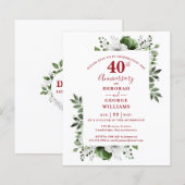 予算フローラ40周年結婚招待状 (正面/裏面)
