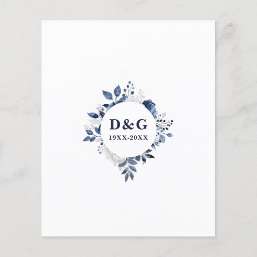 予算フローラ50周年結婚招待状 (裏面)