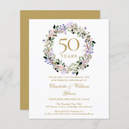 予算フローラ50周年結婚招待状