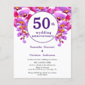 予算フローラ50周年結婚招待状 (正面)