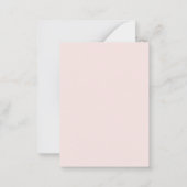 予算フローラ60th誕生日ダスティブルーピンクカード ノートカード (裏面)