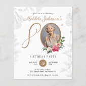 予算フローラ80th Birthday Partyへの招待 (正面)