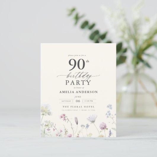 予算フローラ90番目の誕生日招待状 (スタンド正面)