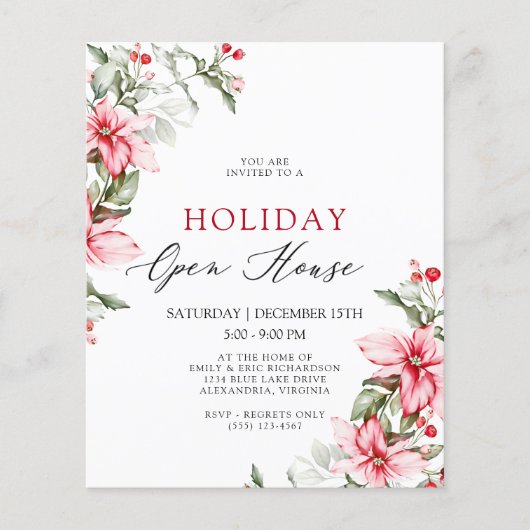 予算フローラ |ホリデーハウスパーティーフライヤー (正面)