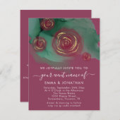 予算フローラQRコードバラ金ゴールドベリーピンク (正面/裏面)