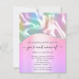 予算フローラQRコードピンクホログラフィック