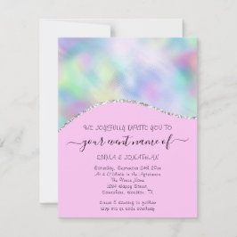 予算フローラQRコードピンクホログラフ波