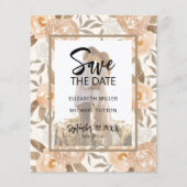 予算フローラQRコードフォトウェディング日付の保存 チラシ (正面)