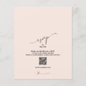 予算フローラQRコード結婚式招待状 (裏面)