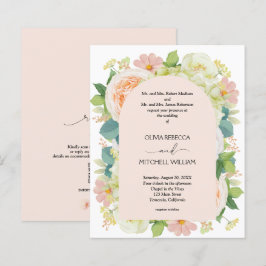 予算フローラQRコード結婚式招待状