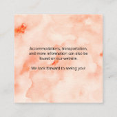 予算フローラQRコードRSVP 結婚の エンクロージャーカード (裏面)