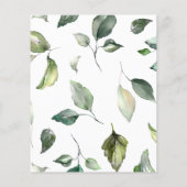 予算ブライダルシャワーの招待。 チラシ (裏面)