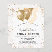 予算ブライダルシャワーの白金ゴールドグリッターバルーン (正面/裏面)