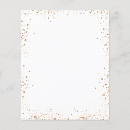 予算ブライダルシャワーの白金ゴールドグリッターバルーン (裏面)