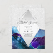 予算ブライダルシャワーキラキラAGATEスパークル招待状 (正面/裏面)