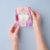 予算ブライダルシャワーキラキラAGATEスパークル招待状 チラシ (手)