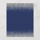 予算ブライダルシャワーグリッターシルバーネイビーブルー (裏面)
