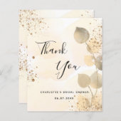 予算ブライダルシャワーゴールデンユーカリ感謝していユー (正面/裏面)