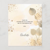 予算ブライダルシャワーゴールデンユーカリ感謝していユー (裏面)