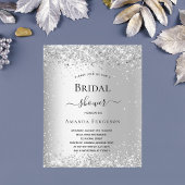 予算ブライダルシャワーシルバーグリッター招待