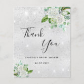 予算ブライダルシャワーシルバーホワイトフローラありがとう (正面)