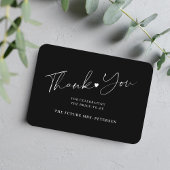 予算ブライダルシャワースクリプト感謝してい白黒 ノートカード