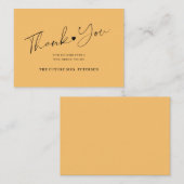 予算ブライダルシャワースクリプ感謝していトオレンジ ノートカード (正面/裏面)