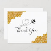 予算ブライダルシャワーハニカムサンキューカード (正面/裏面)