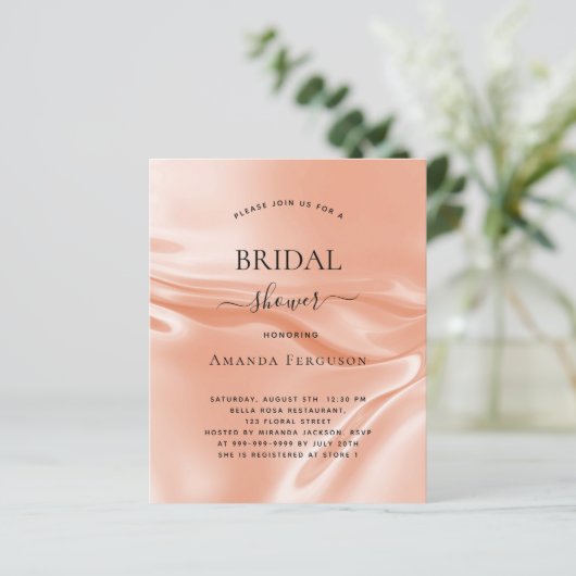 予算ブライダルシャワーバラ金ゴールドサテンシルク (スタンド正面)