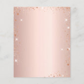 予算ブライダルシャワーパリバラ金ゴールド招待 チラシ (裏面)