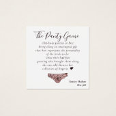 予算ブライダルシャワーパンティゲームカード (正面)