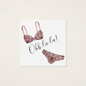 予算ブライダルシャワーパンティゲームカード (裏面)