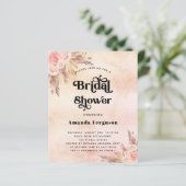 予算ブライダルシャワーパンパスグラス赤面招待 (スタンド正面)