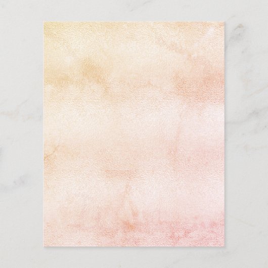 予算ブライダルシャワーパンパスグラス赤面招待 (裏面)