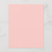 予算ブライダルシャワーピンクフローラ招待状 (裏面)