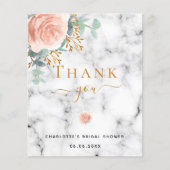 予算ブライダルシャワーフローラバラ大理石ありがとう (正面)