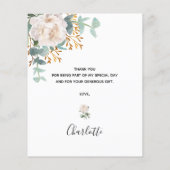 予算ブライダルシャワーフローラユーカリありがとう (裏面)