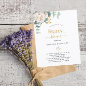 予算ブライダルシャワーフローラユーカリ招待状