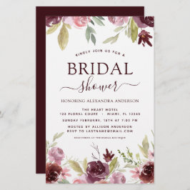 予算ブライダルシャワーブルゴーニュ春招待状