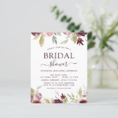 予算ブライダルシャワーブルゴーニュ春招待状 (スタンド正面)