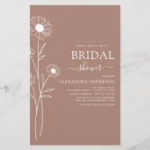 予算ブライダルシャワーミニマリスト植物学フローラ (正面)