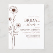 予算ブライダルシャワーミニマリスト植物学フローラF チラシ (正面)