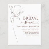 予算ブライダルシャワーミニマリスト植物学フローラF チラシ (正面)