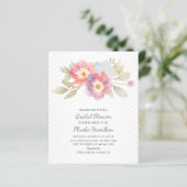 予算ブライダルシャワーモダンフローラ招待状 (スタンド正面)