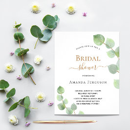 予算ブライダルシャワーユーカリ招待状