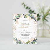 予算ブライダルシャワーユーカリ緑グリッター (スタンド正面)